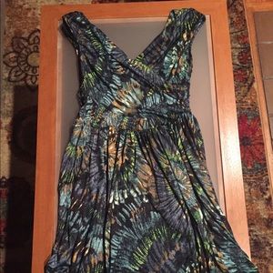 Semi-formal multicolored dress from local designer